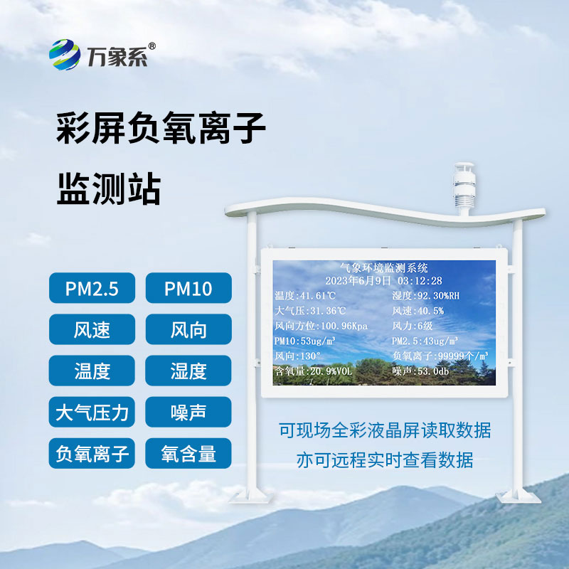 高智能負氧離子監(jiān)測站24小時守護著我們身邊的空氣質量